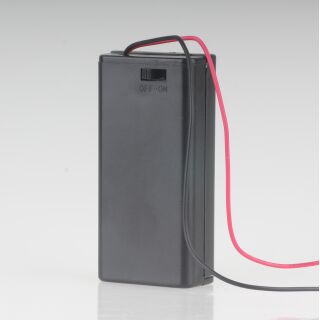 Batteriehalter Akkuhalter für 2x Mignonzelle (AA) Gehäuse mit Kabel und Schalter