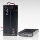 Batteriehalter Akkuhalter für 2x Mignonzelle (AA) Gehäuse mit Kabel und Schalter