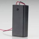 Batteriehalter Akkuhalter für 2x Mignonzelle (AA) Gehäuse mit Kabel und Schalter