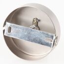 1-Loch Lampen-Baldachin Metall 80x25mm Edelstahloptik mit Zugentlaster für 1 Lampenpendel