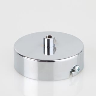 1-Loch Lampen-Baldachin Metall 80x25mm verchromt mit Zugentlaster  für 1 Lampenpendel
