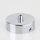 1-Loch Lampen-Baldachin Metall 80x25mm verchromt mit Zugentlaster  für 1 Lampenpendel