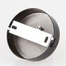 1-Loch Lampen-Baldachin Metall 80x25mm schwarz mit Zugentlaster für 1 Lampenpendel