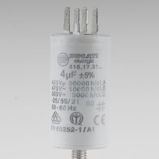 4uF 450V Anlaufkondensator Betriebskondensator Motorkondensator mit 6,3 mm Flachstecker