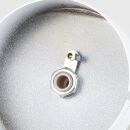 1-Loch Lampen-Baldachin Metall 80x25mm weiß mit Zugentlaster für 1 Lampenpendel