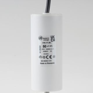 50uF 450V Anlaufkondensator Betriebskondensator Motorkondensator mit Kabel spritzwassergeschützt