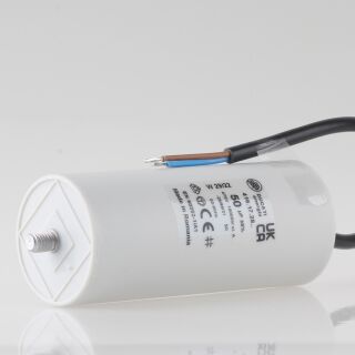 Motorstartkondensator 50/60 Hz VEXUNGA CBB60 Anlaufkondensator 40 µF / 450 V – Motor-Kondensator 50x106 Mm Mit M8 Stecker Für Pumpen & Waschmaschinen