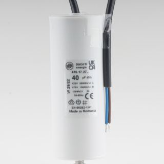 40uF 450V Anlaufkondensator Betriebskondensator Motorkondensator mit Kabel spritzwassergeschützt