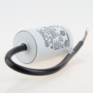 6,3uF 475V Anlaufkondensator Betriebskondensator Motorkondensator mit Kabel spritzwassergeschützt
