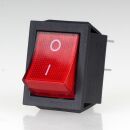 Einbau-Wippschalter rot beleuchtet 2-polig EIN/AUS...