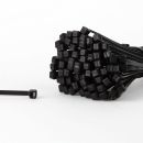 100 Kabelbinder schwarz 200 x 4,8 mm