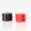Mini Lautsprecher-Stecker alte DIN-Norm rot und schwarz...