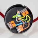 2-Loch Lampen-Baldachin Metall 80x25mm schwarz ohne Zugentlaster für 2 Lampenpendel