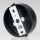 2-Loch Lampen-Baldachin Metall 80x25mm schwarz ohne Zugentlaster für 2 Lampenpendel