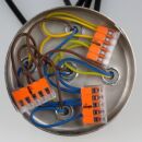 Lampen-Baldachin 100x25mm Metall schwarz ohne Zugentlaster für 5 Lampenpendel
