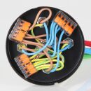 Lampen-Baldachin 100x25mm Metall schwarz ohne Zugentlaster für 5 Lampenpendel