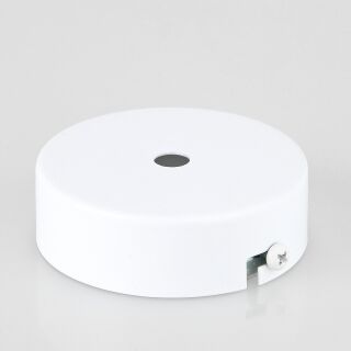 1-Loch Lampen-Baldachin Metall 80x25mm weiß ohne Zugentlaster für 1 Lampenpendel