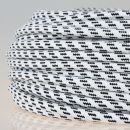 Textilkabel Stoffkabel schwarz-weiß 3-adrig 3x0,75...