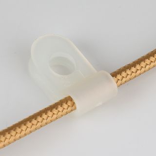Kabelhalter Befestigungsschelle Kunststoff natur für 1-3 mm Kabeldurchmesser