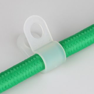 5 x Kabelhalter Befestigungsschelle Kunststoff natur für 2-5 mm Kabeldurchmesser