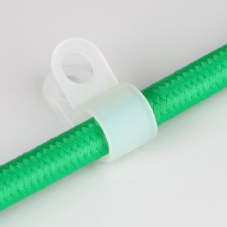 Kabelhalter Befestigungsschelle Kunststoff natur für 3-6 mm Kabeldurchmesser