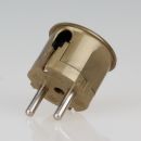 Schutzkontakt-Stecker Winkelstecker gold 250V/16A