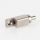 Seilstopper Drahtseilhalter Gripper 4-Kant 9x9x25mm seitliche Befestigungsbohrung 3mm Messing vernickelt