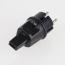 PVC Konturenstecker schwarz 250V/16A für Illu-Flachkabel Lichterkette