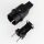 PVC Konturenstecker schwarz 250V/16A für Illu-Flachkabel Lichterkette