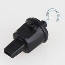 PVC Endstück mit Haken schwarz für Illu-Flachkabel Lichterkette