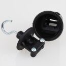 PVC Endstück mit Haken schwarz für Illu-Flachkabel Lichterkette