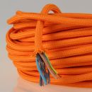Textilkabel Orange 3-adrig 3x0,75mm² Zug-Pendelleitung S03RT-F 3G0,75