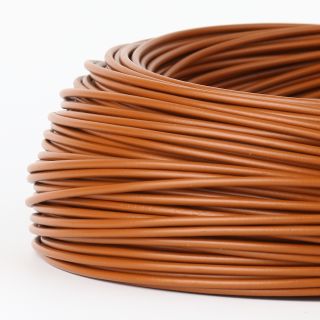 100 Meter PVC Aderleitung Elektro-Kabel Stromkabel 1x1,5 mm² H07V-K braun (NYA-F)  flexibel