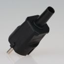 Schutzkontakt-Stecker schwarz 250V/16A mit Knickschutztülle schlagfestes Thermoplast