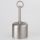 Lampen Baldachin 62x63mm Metall edelstahloptik Zylinderform mit Stellring und 10mm Pendelrohr