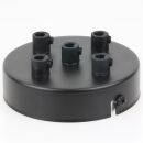 Lampen-Baldachin 100x25mm Metall schwarz mit Zugentlaster...