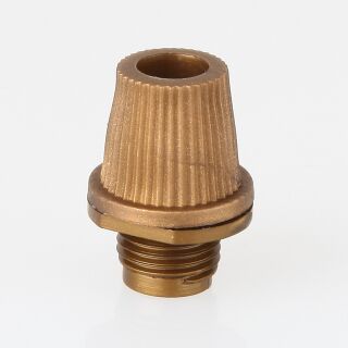 Zugentlastung mit M10x1 Außengewinde für Kabel 16x22mm Kunststoff gold mit Quetschverbindung