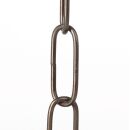2,8 mm Lampenkette Zierkette 16x39 glatt für schwere Leuchten antik fume