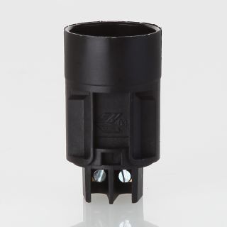 E14 Kunststoff Fassung schwarz  für Kronleuchter / Lüster ohne Halter