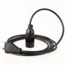 PVC Lampenpendel mit E14 Lampenfassung Kunststoff schwarz...