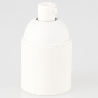 E27 Lampenfassung Thermoplast/Kunststoff weiß mit Zugentlastung 250V/4A