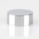 M10x1 Abschlussknopf Deckelknopf 25x10 mm Messing verchromt für Lampen und Leuchtenbau
