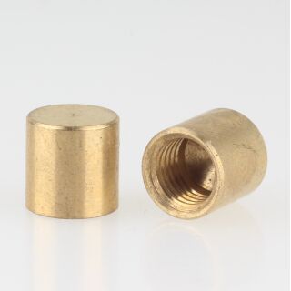 M8x1 Abschlussknopf Zierknopf 10x10mm zylindrisch Messing für Lampen und Leuchtenbau