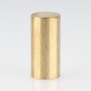 M10x1 Abschlussknopf Zierknopf 12x25mm zylindrisch Messing für Lampen und Leuchtenbau