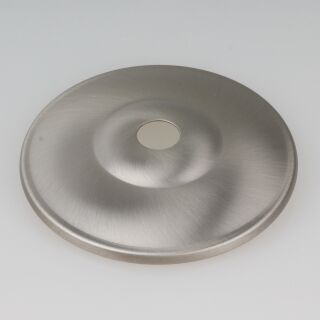 Abschluss-Scheibe Kaschierung 65x10mm flämische Form Metall Edelstahloptik für Lampen und Leuchtenbau