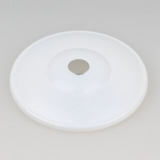 Abschluss-Scheibe Kaschierung 65x10mm flämische Form Metall weiß für Lampen und Leuchtenbau
