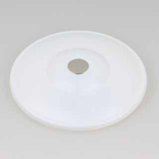 Abschluss-Scheibe Kaschierung Kuppelscheibe 65x10mm flämische Form Metall weiß