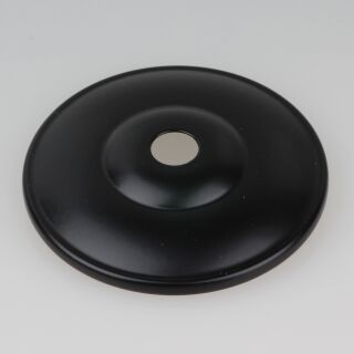 Abschluss-Scheibe Kaschierung 65x10mm flämische Form Metall schwarz für Lampen und Leuchtenbau