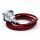 Textilkabel Bordeaux Rot mit E27 Lampenfassung Metall verchromt und 2 Schraubringe 1-5m