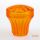 Höpler E14/230V Fassung Diamantschliffkappen-Set orange Schausteller Kirmes Beleuchtung